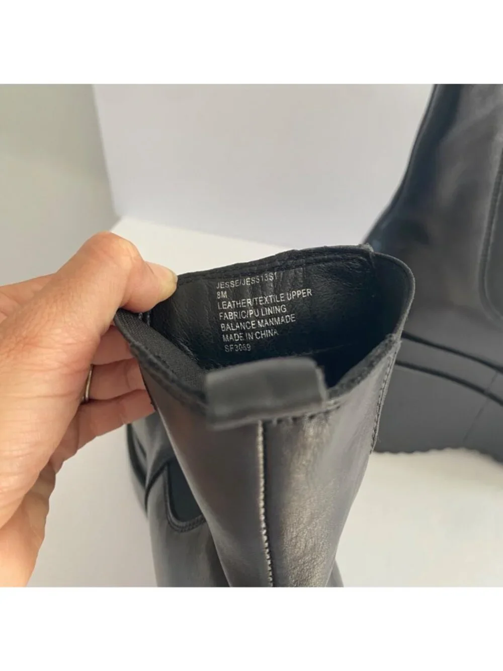 Steve Madden Jesse Platform Wedge Boots Shoes Black Leather